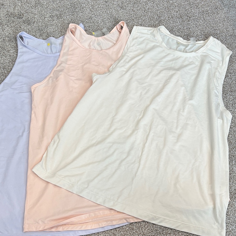 Zella brand Sleeveless Women's Tops - White, Pink, and Lavender